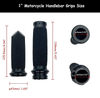 Harley Sportster, Touring, Dyna, Softail Black 1" Motorcycle Hand Grips