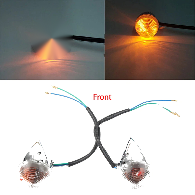 Yamaha XV1900 Clear Motorcycle Front Rear Turn Signal Lights (2006-2013)
