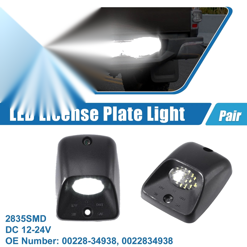 Toyota Pair White LED License Plate Light Assembly