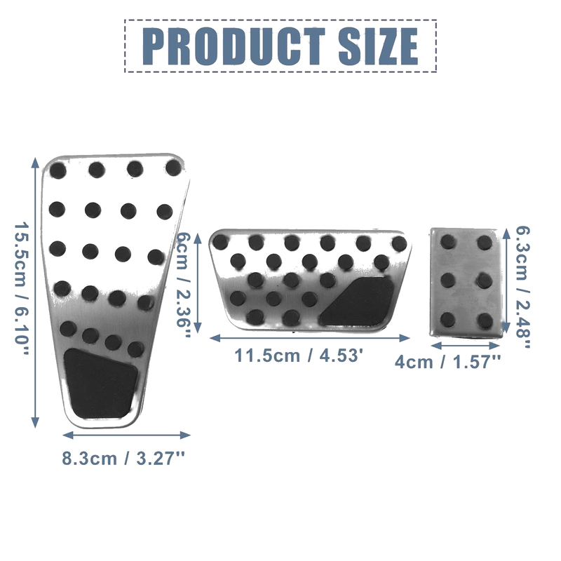 Dodge Ram 3 x Accelerator & Brake Pedal Covers (2011-2018)