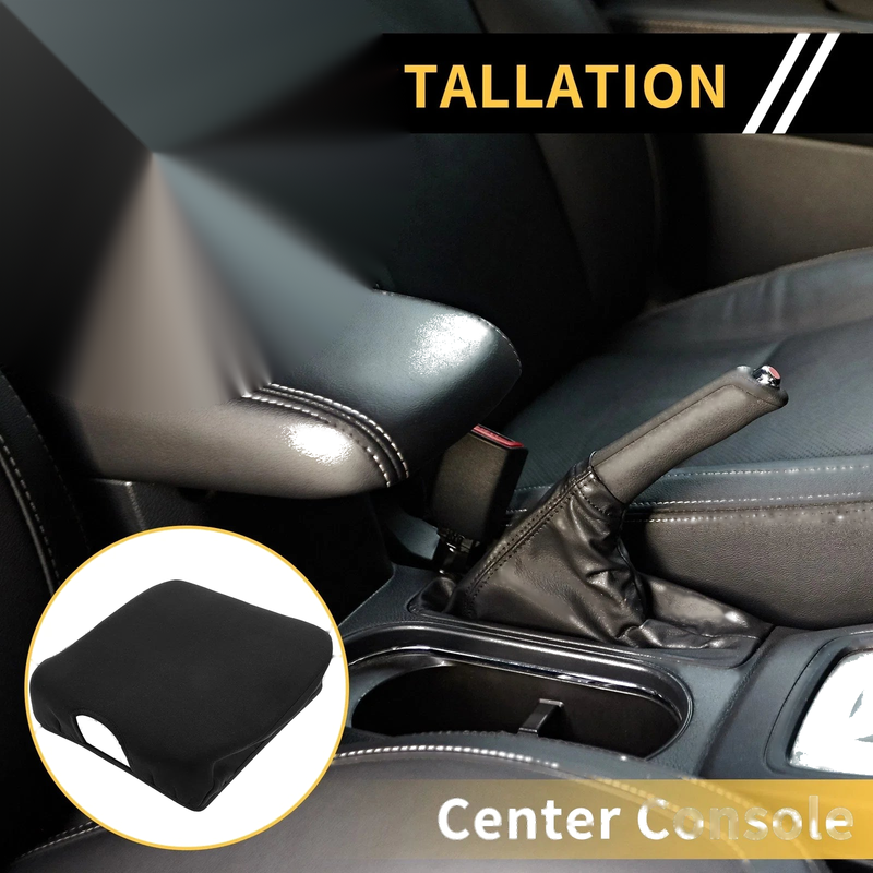 Dodge Ram Microfiber Leather Black Center Console Lid Armrest Cover