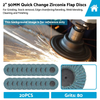 Metal Sanding 20 x 2" Zirconia Flap Discs