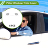 Chevy Equinox (2005-2009) Silver Tone 6 Pcs Pillar Window Trim