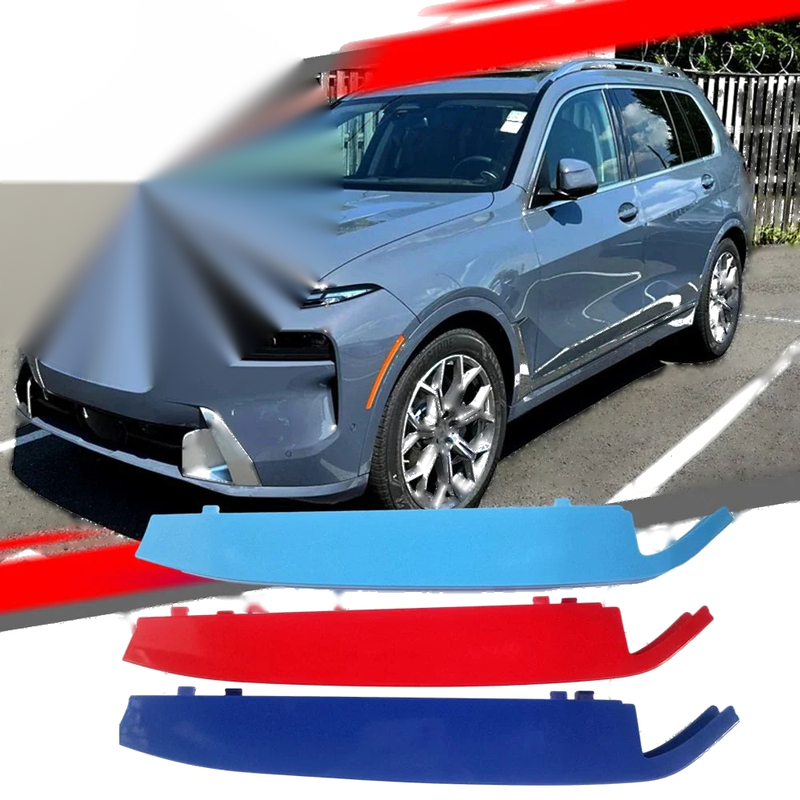 BMW X7 3Pcs Tricolor Front Grille Grill Cover Strip Clip Trim (2023–2024)