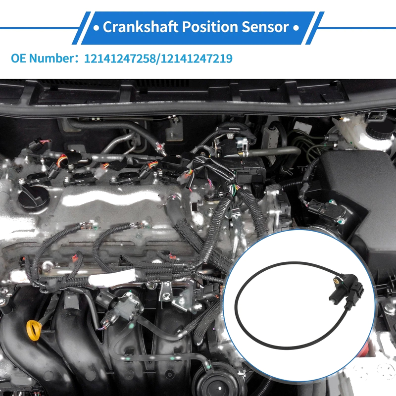 BMW E34 518i Crankshaft Position Sensor Black (1989-1994)