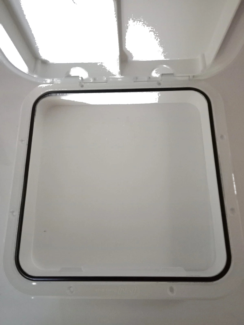 Access Hatch Caravan Boat Marine White 380x380 Deluxe Walk-On with Lock