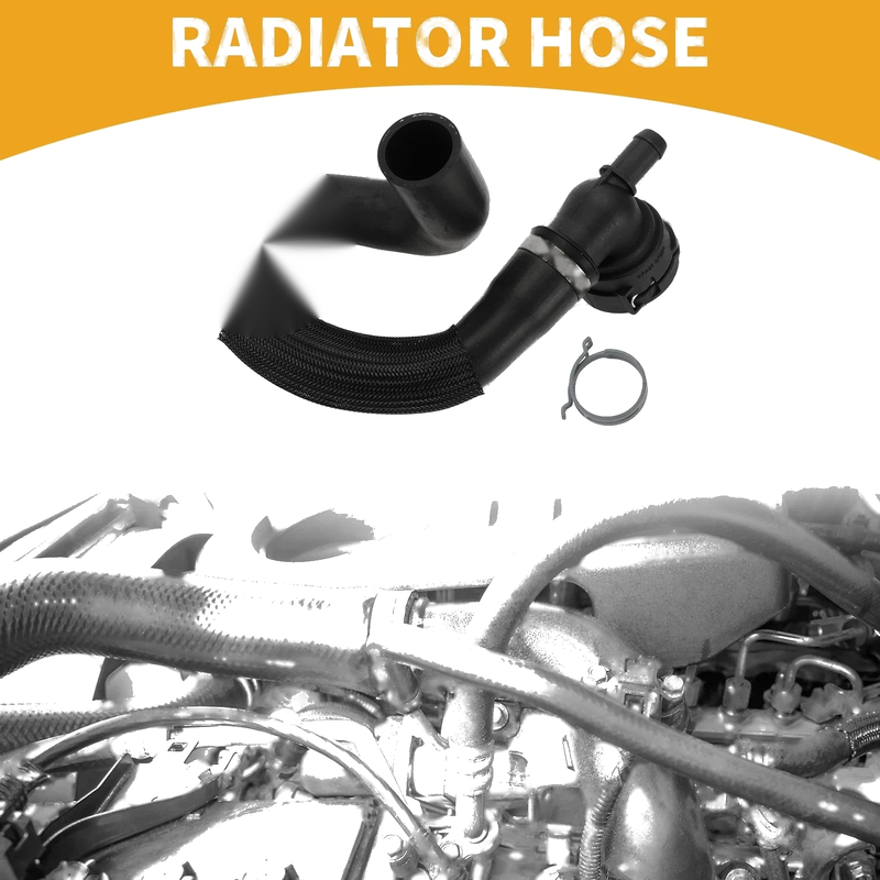 Ford Escape (2013-2016) Rubber Black 1 x Piece Radiator Hose 2.0L