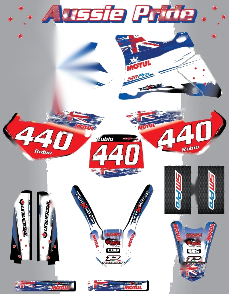 YZ 85 (2001-2014) Stickers / Decals Custom Graphic Kit - AUSSIE PRIDE