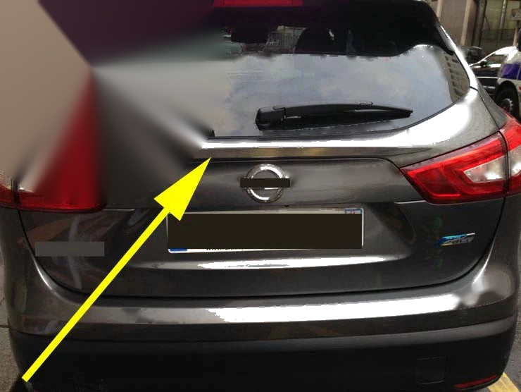 Nissan Qashqai Rogue Sport Chrome Rear Truck Cover Trim (2014-2021)