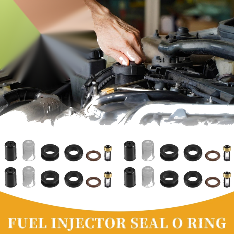 Toyota Corolla MR2 Fuel Injector Seal O Ring 4 x NBR Rubber Black