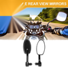 M8 Motorcycle M8 Rear View Mirrors 1 set Handlebar Mirrors Black Aluminum