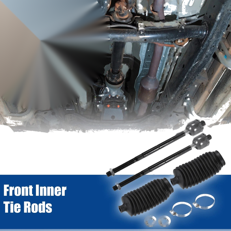 Chrysler 300 4 x Front Inner Tie Rods with Boots Black (2011 - 2014)
