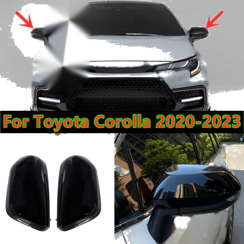 Toyota Corolla Glossy Black Mirror Cover Trim Cap (2020–2023)
