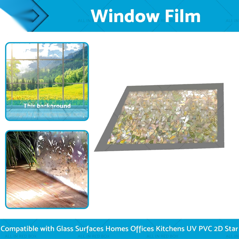 Universal Fit Static Cling Window Film Privacy Glass Sticker
