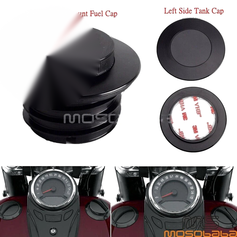 Harley FLDE FLFB FLFBS FXLR Left Side Tank Cap & Flush Mount Fuel Cap (2018-2023)