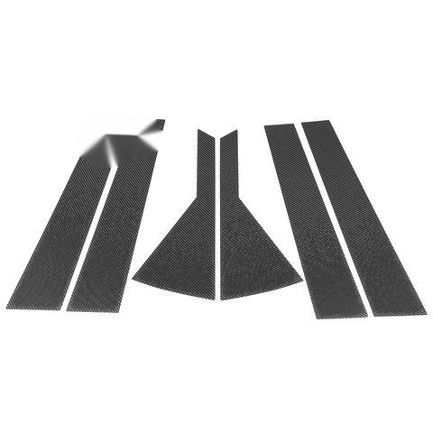 Kia Seltos (2020-2023) Carbon Fiber Black 6 Pcs Door Pillar Window Trim