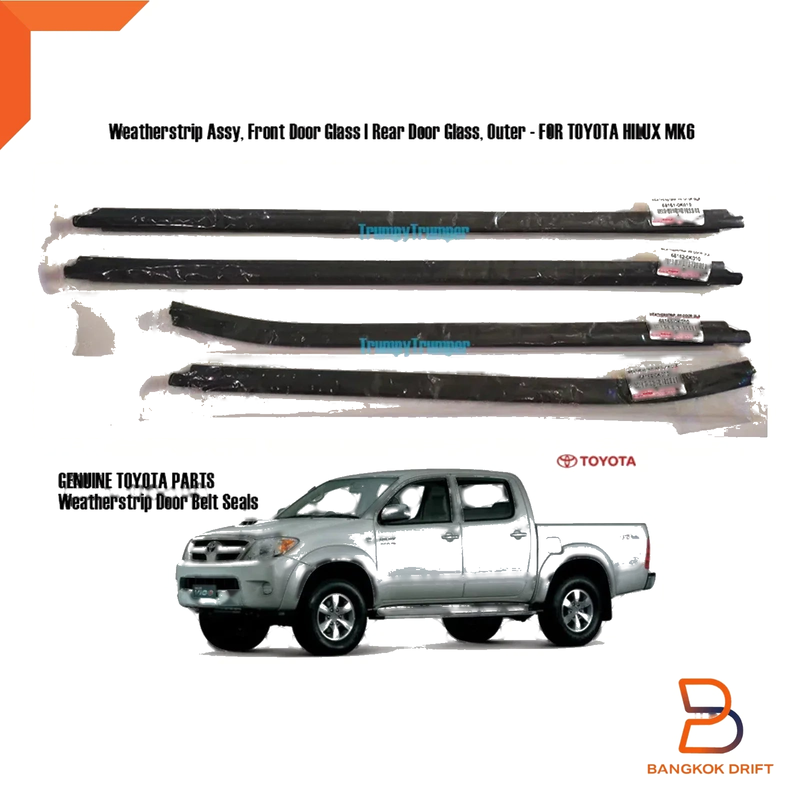 Toyota Hilux Ute Vigo Outer Belt Weatherstrip Glass Door Seal (05-14)