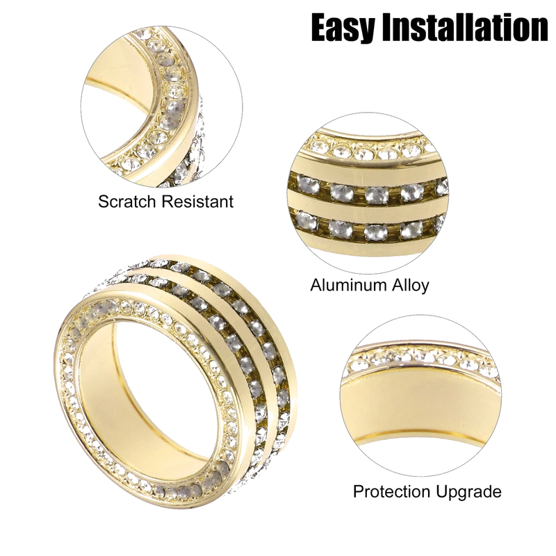 BMW 3 Series F30 Gold Tone 3 x Pcs AC Tune Knob Cover Ring