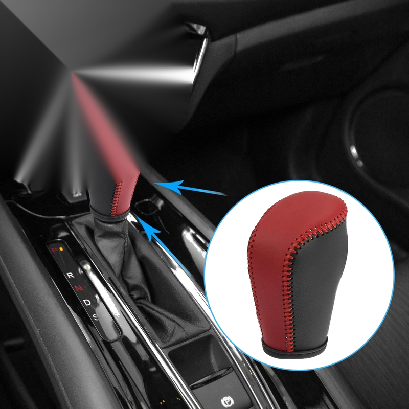 Mazda 3 Black Red Gear Shifter Knob Cover (2014-2018)