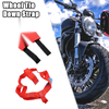 Motorcycle Nylon Black Red Front & Rear Wheel Transport Tie Down Strap / 1 Set /