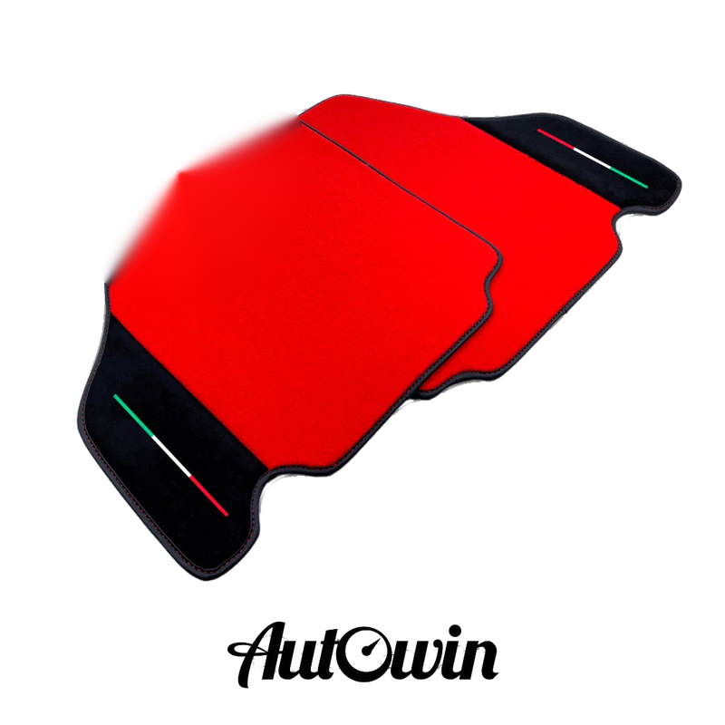Ferrari F430 (2004-2009) - AutoWin Brand Alcantara Style Red Floor Mats