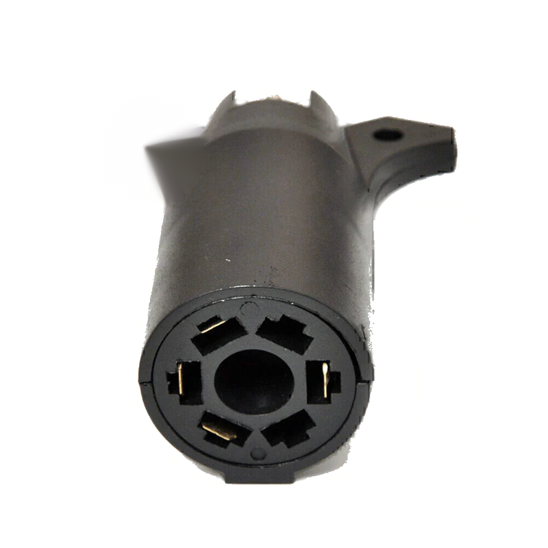 RV 7 Way Round to 4 Pin Flat Trailer Light Adapter Plug Connector