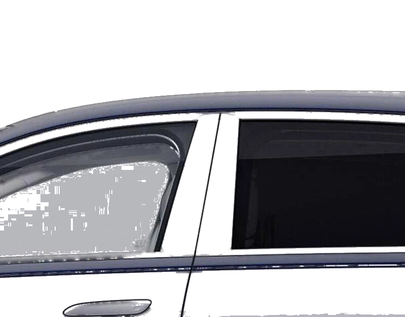 Benz S-Class W223 Chrome Aluminum B-C Pillar Trim Covers (2021–2022)