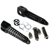 Kawasaki Ninja 650R Z1000 Black Front Footrests Pegs (2006-2013)
