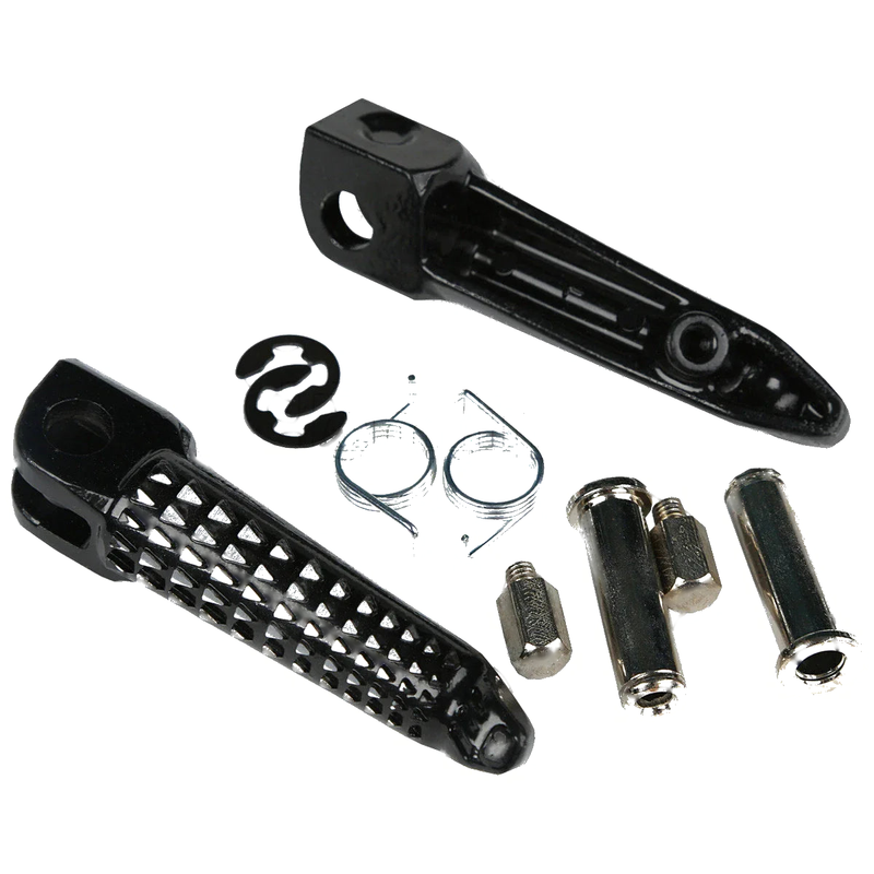 Kawasaki Ninja 650R Z1000 Black Front Footrests Pegs (2006-2013)