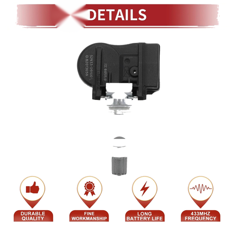 Kia Sportage (2017-2019) 1 Pcs Tire Pressure Sensor 433MHz