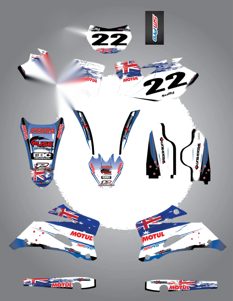 Yamaha WR 250 F AUSSIE PRIDE Custom Graphic Kit (2007-2011)