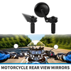 M6 Handlebar Rear View Mirror Round Shape Aluminum Alloy