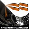 4 x Universal Reflector Oval Motorcycle Safety Reflector Orange