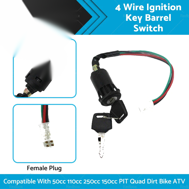 ATV Quad 50cc 110cc 125cc 150cc 4 Wire Ignition Key Barrel Switch