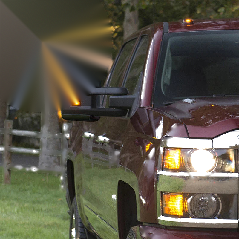 Chevy Silverado GMC Sierra Black Tow Mirror Cap Cover Assemblies (2014-2019)