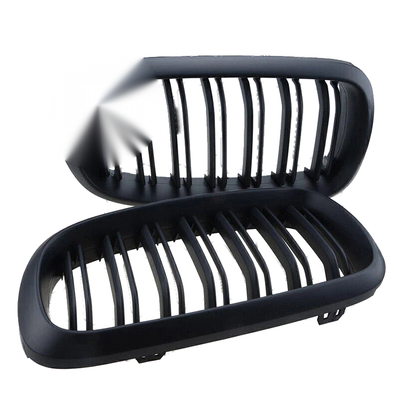 BMW X5 X6 F15 F16 2014-2018 2 x Matte Black Grills Front Kidney Grille