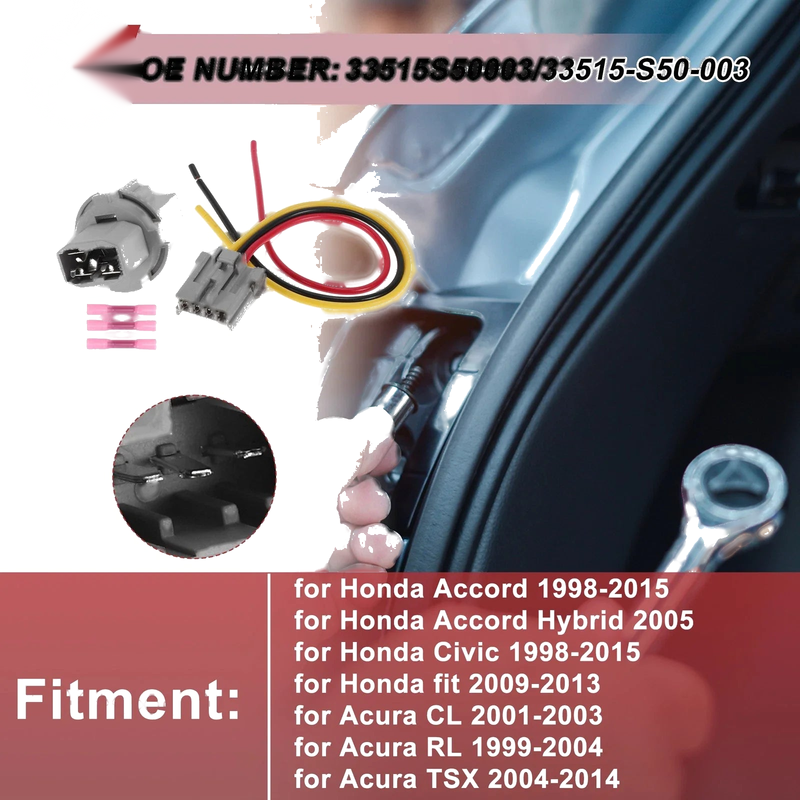 Honda Accord Brake Light Socket Wiring (1998-2015)