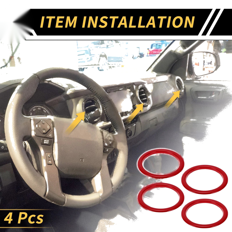 Toyota Tundra 4 Pcs AC Vent Dashboard Decoration Rings (2014–2021)