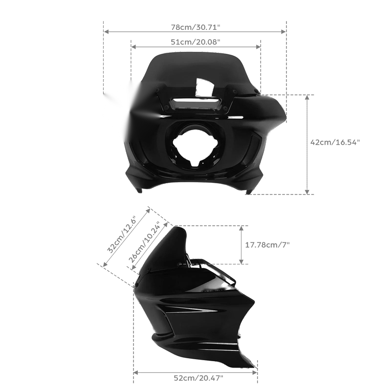 Harley Low Rider ST Headlight Fairing Mount Bracket Kit Black (2022 - 2025)