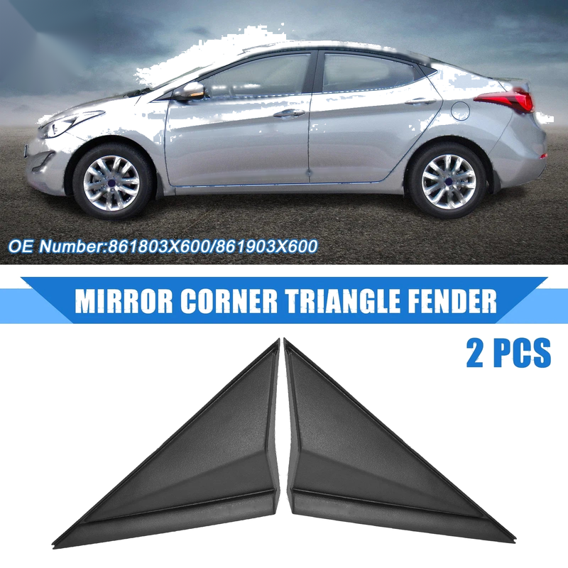 Hyundai Elantra 2 x Left Right Mirror Corner Triangle Fender Covers (14-16)