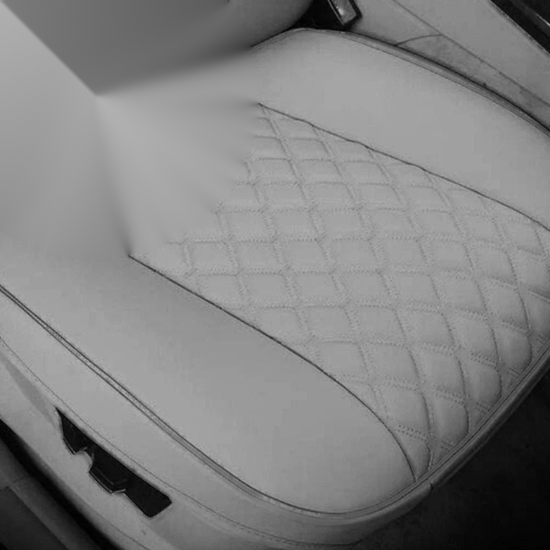 Gray Soft PU Leather Front Seat Pad Cover