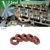 Make Model Oil Seal 10x18x5mm Brown Fluorine Rubber 5 Pcs