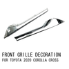 Toyota Cross 2 x Chrome Front Grille Lid Cover Trim Decor (2020–2023)