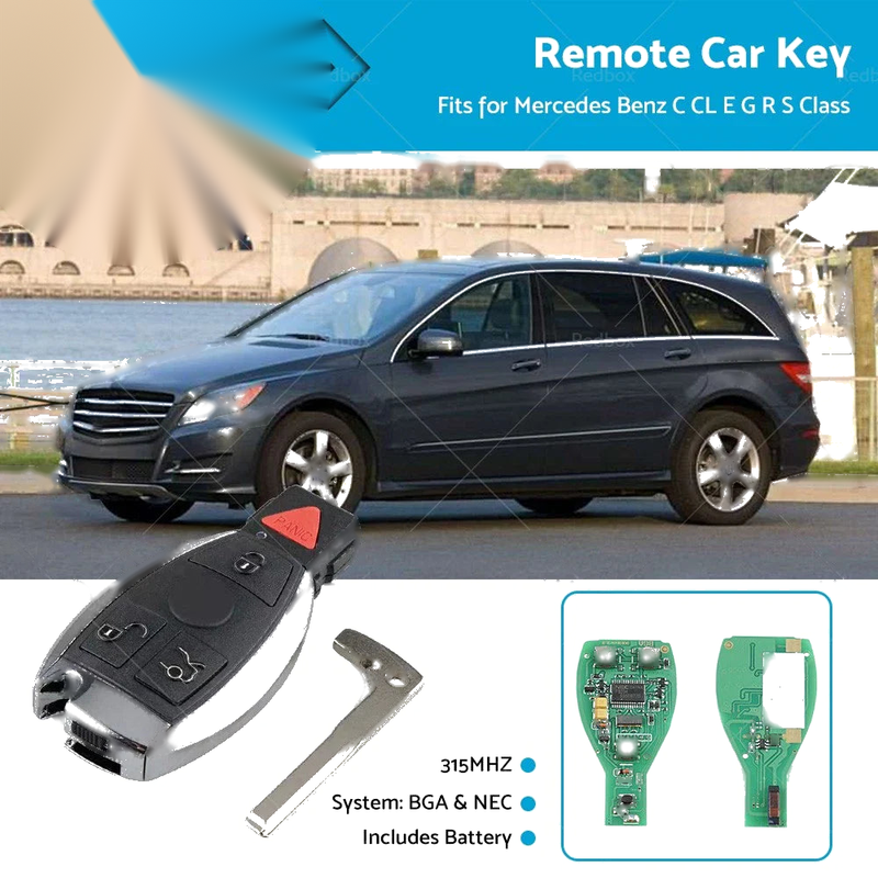 Mercedes Benz C E G GL ML R S Class 315Mhz Remote Key Fob