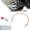 65cm 25.59" 10mm Motorcycle Hydraulic Brake Line Oil Hose Pipe 28° 0° Orange