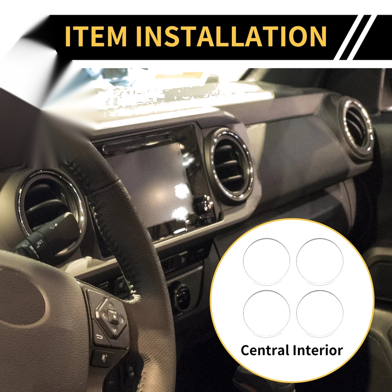 Toyota Tacoma AC Vent Dashboard Decoration Rings 1 Set (2016-2023)