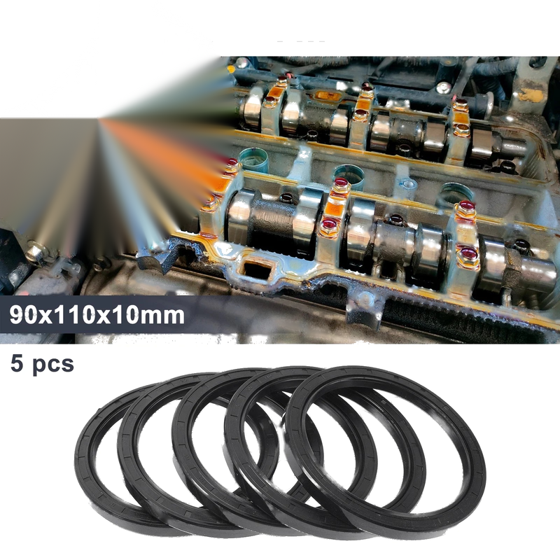 Oil Seal 90x110x10mm 5 Pcs Seal Ring Rotary Shaft Nitrile Rubber