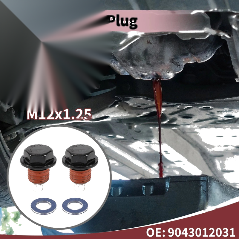 Toyota Tacoma Tundra Camry Red Black Oil Drain Plug 1 Set