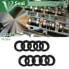 Make Model Oil Seal 15x22x5mm Seal Ring Rotary Shaft NBR Rubber High Pressure Black