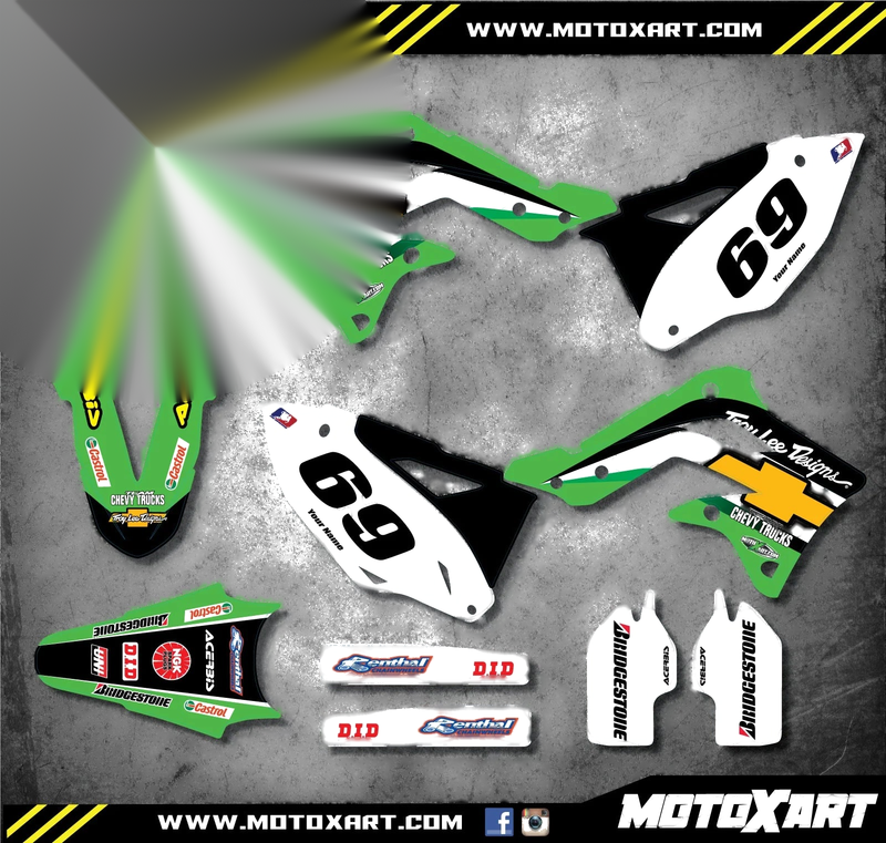 KXF 450 Full Graphics Kit  Custom Sticker Decals (2012-2015)